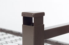 Picture of end cap on bunks that capital bedding offers