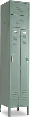 Vertical Double Tier, 1-Wide Locker offered by Capital Bedding Company